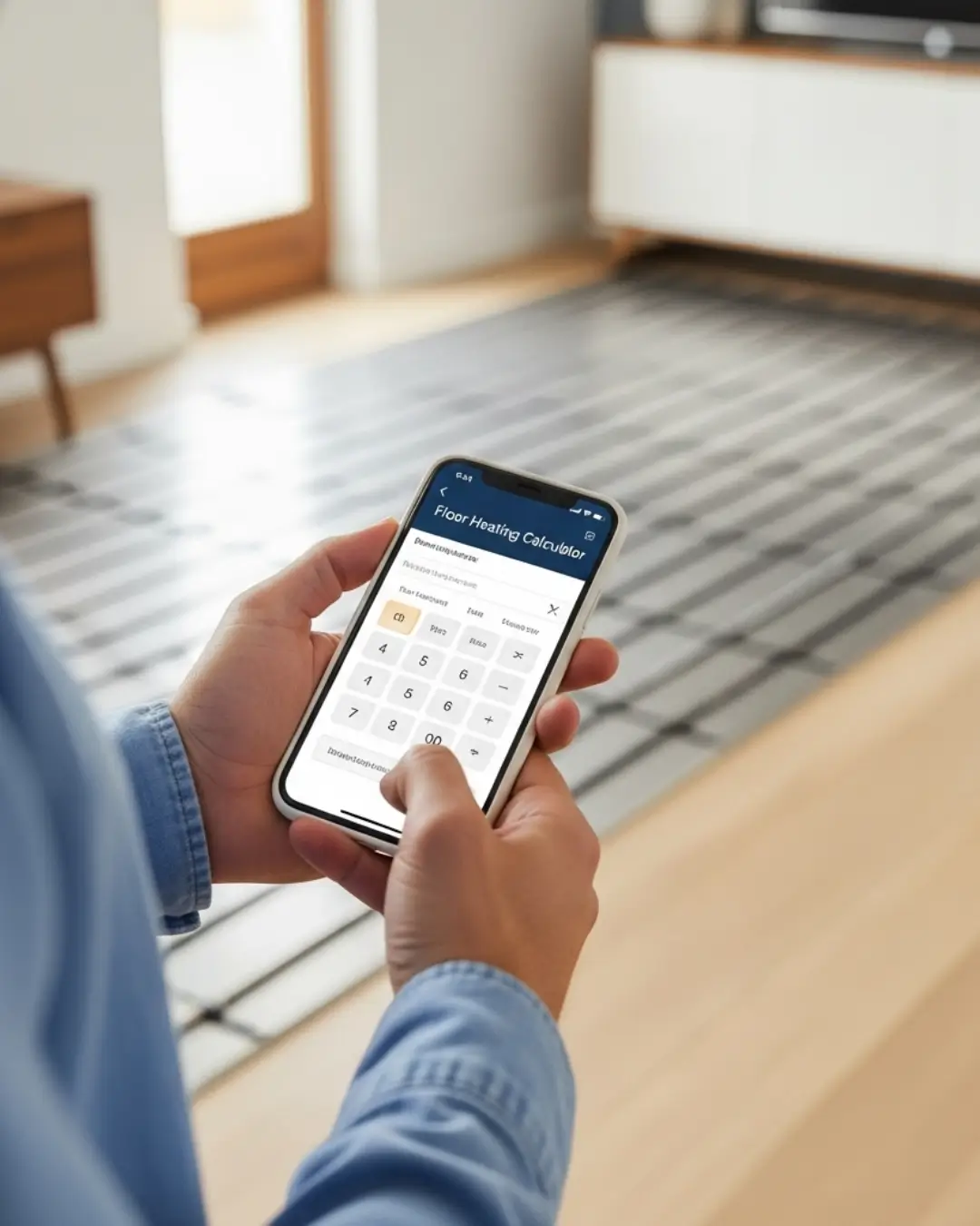 Illustration of underfloor heating system