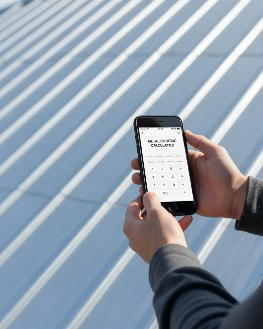 Illustration of a metal roof on a house