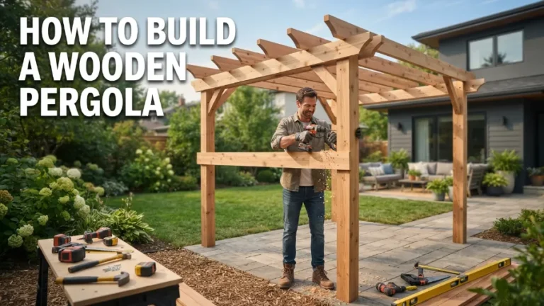 How to Build a Wooden Pergola image
