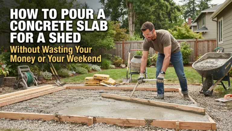 How to Pour a Concrete Slab for a Shed image
