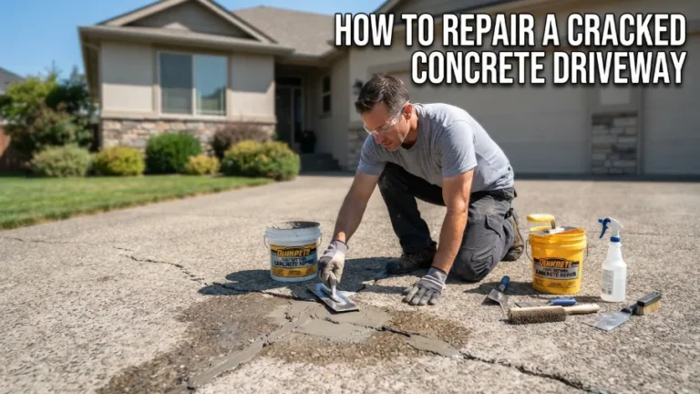 How to Repair a Cracked Concrete Driveway image