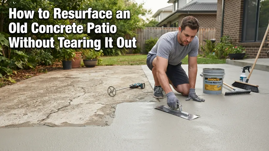 How to Resurface an Old Concrete Patio image